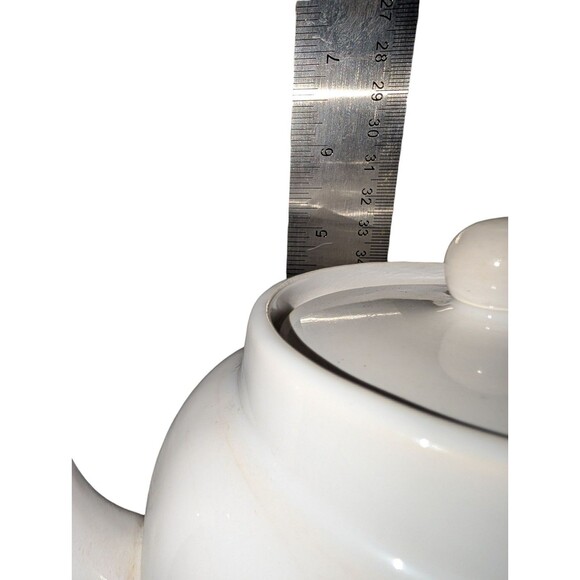 Price Bros Teapot w/ Lid - Vintage White Ceramic - EUC - Made in England - Picture 8 of 9